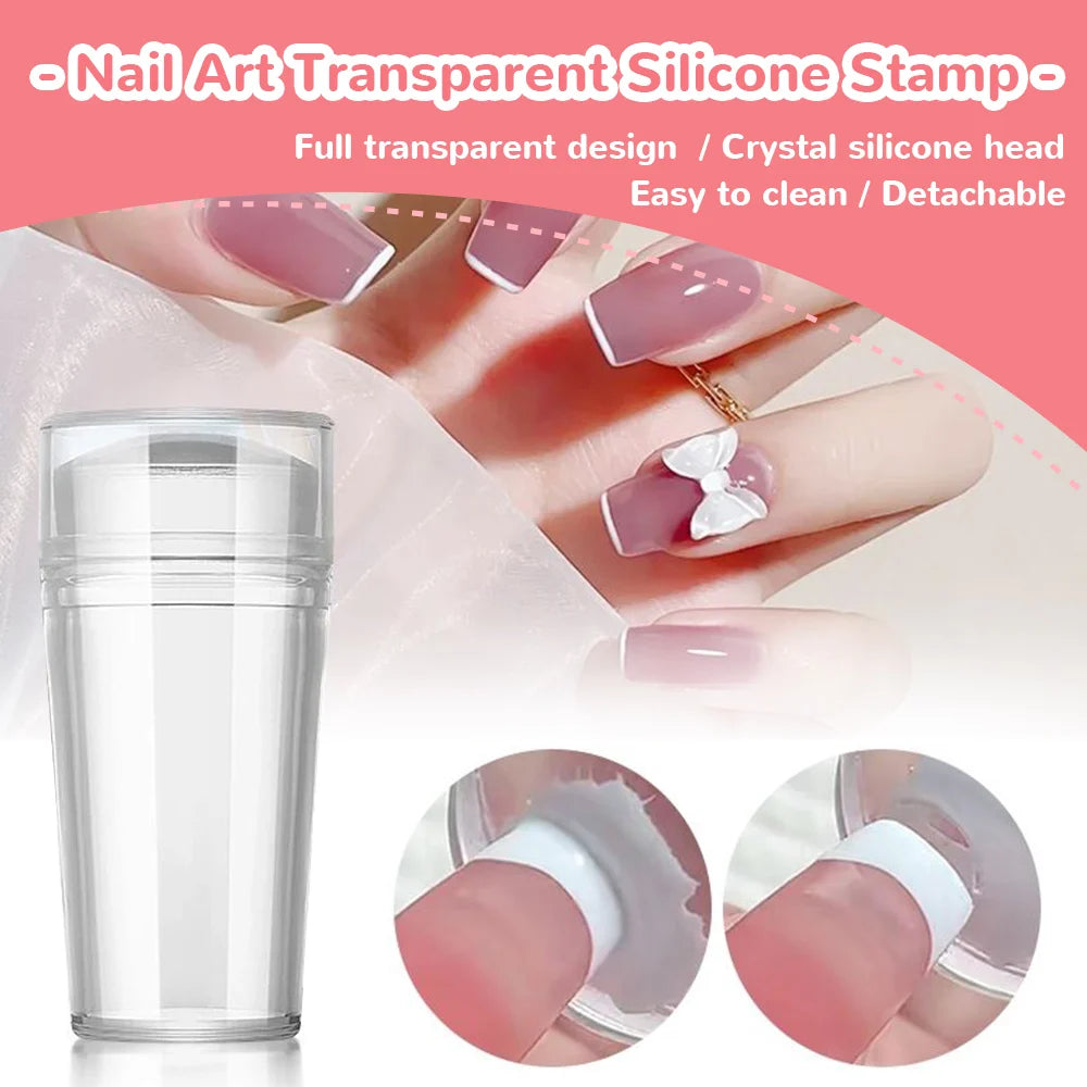 Transparent Nail Stamper With Scraper