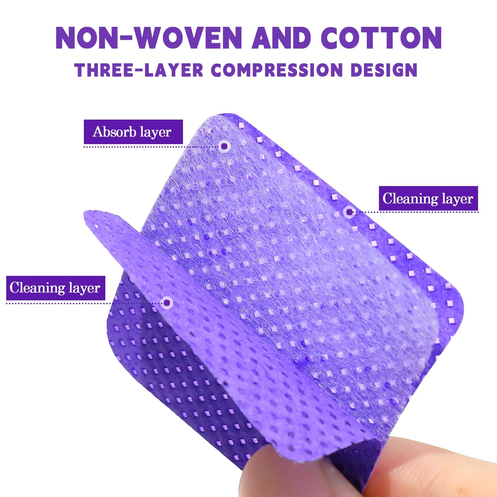 Lint-Free Nail Polish Remover Wipes Paper Pad