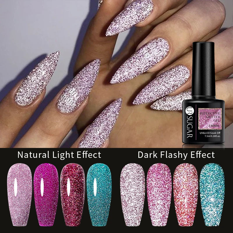 Colorful Sparkling Sequin Glitter Nail Polish Gel