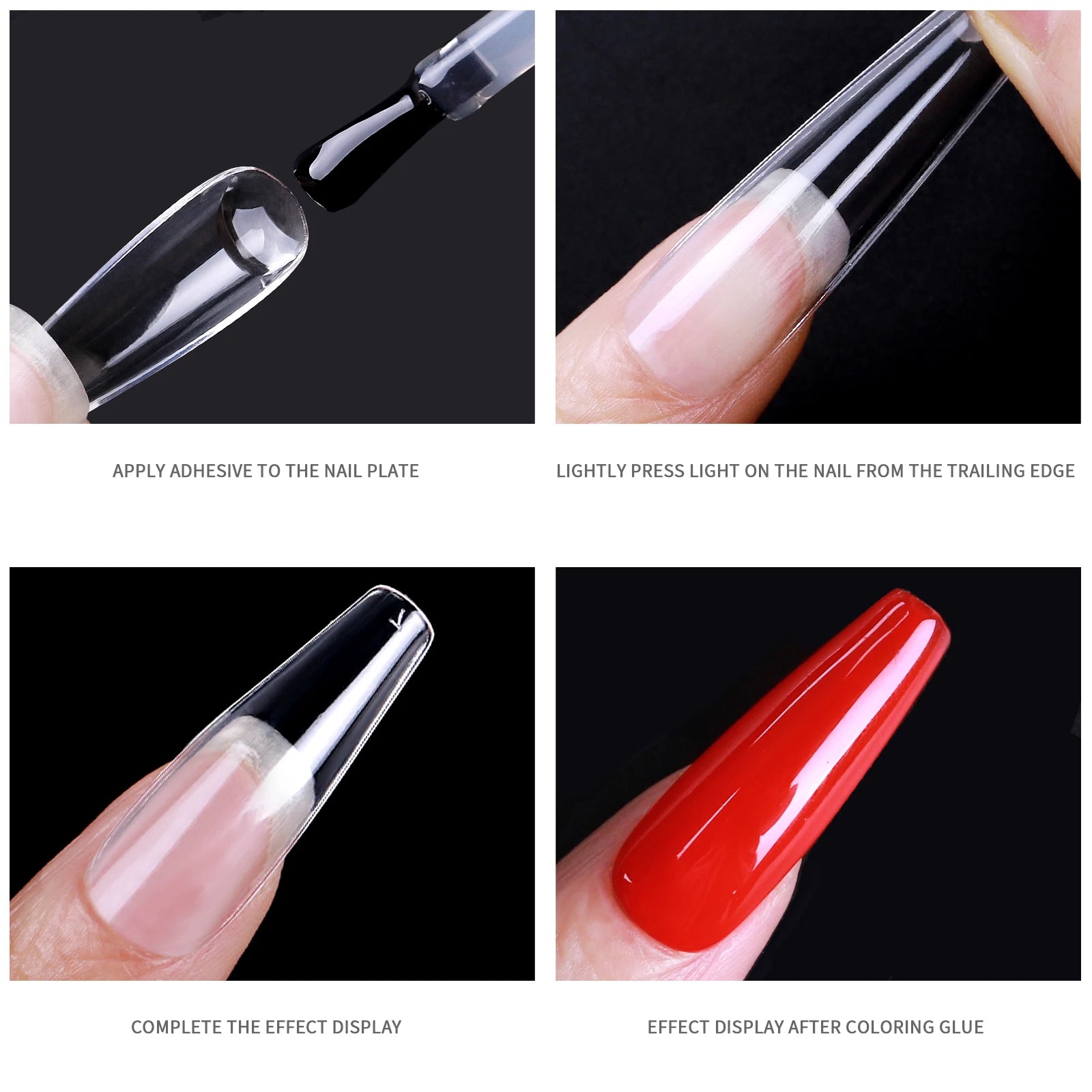 Acrylic Long Fake Nails Capsules