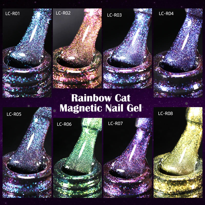 9D Rainbow Reflective Nail Gel Polish