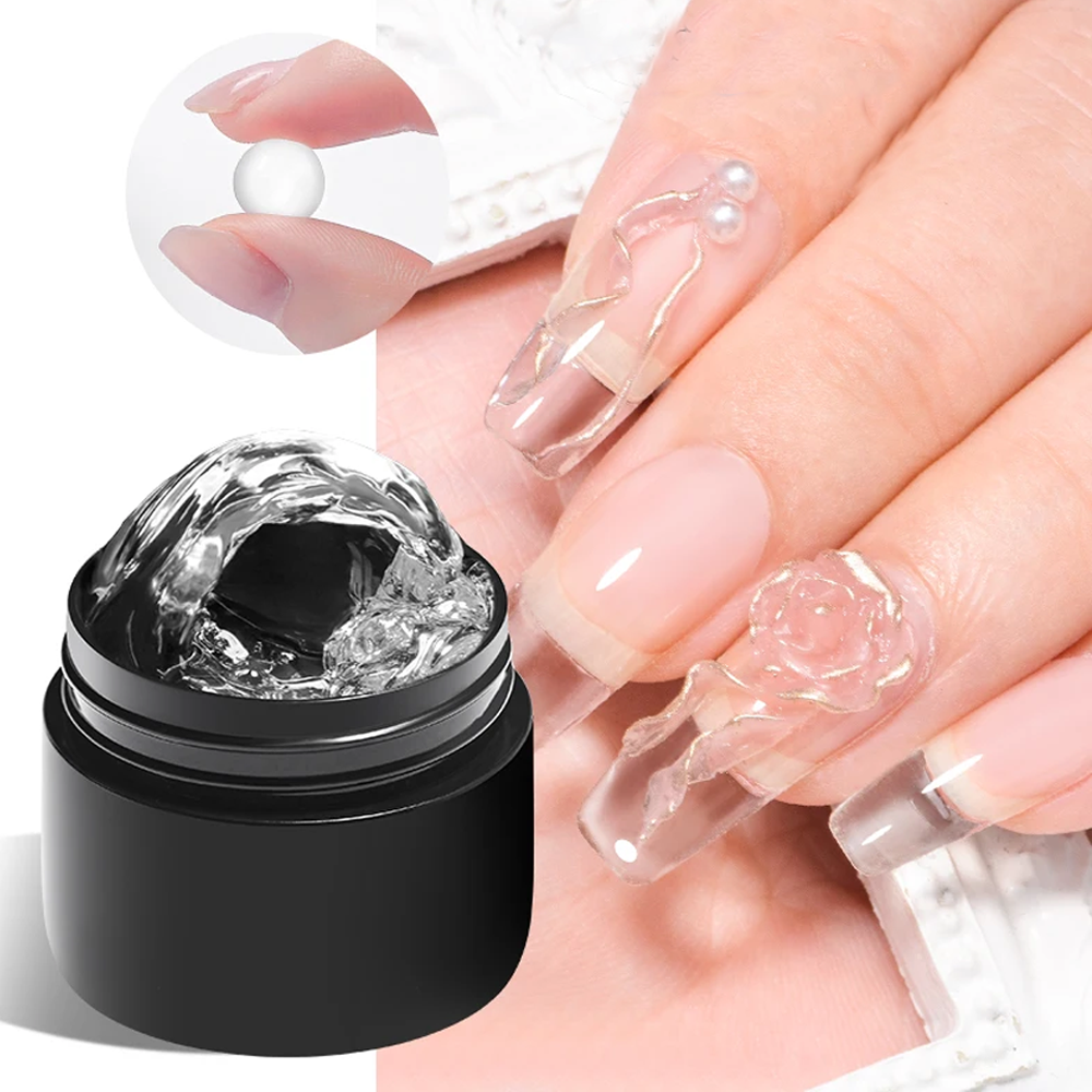 Clear Non Stick Hand Solid Extension Nail Gel Polish